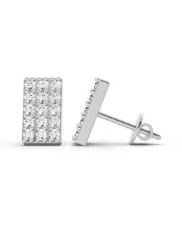 Sparkles - Lab Grown Diamond 14KT 0.75ct 15 Stone Bar Earring Silver