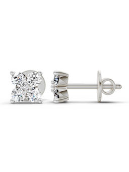 Sparkles - 4 Leaf Lab Grown Diamonds Earring 0.56 Ct 14K Silver