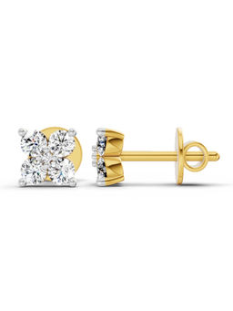 Sparkles - 4 Leaf Lab Grown Diamonds Earring 0.56 Ct 14K Yellow Gold