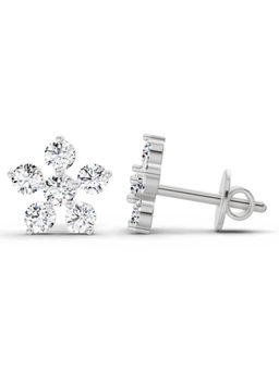 Sparkles - 5 Leaf Lab Grown Diamond Earring 0.44 Ct 14K Silver