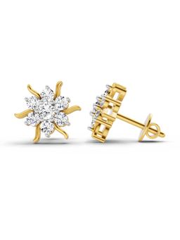 Sparkles - Lab Grown Diamond 14KT 0.92ct Sunflower Earring Yellow Gold