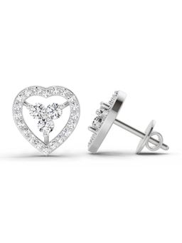 Sparkles - Heart Lab Grown Diamond Earring 0.63 Ct 14K Silver