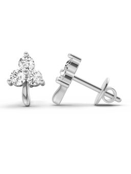 Sparkles - 3 Stone Lab Grown Diamond Earring 0.52 Ct 14K Silver