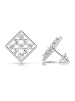 Sparkles - Lab Grown Diamond 14KT 1.06ct 9 Stone Mat Earring Silver