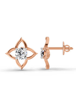 Sparkles - Flower Lab Grown Diamond Earring 0.76 Ct 14K Rose Gold