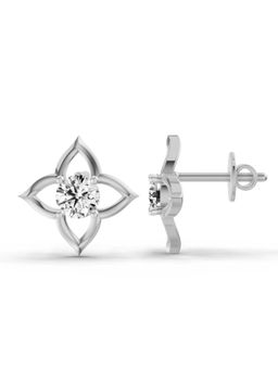 Sparkles - Flower Lab Grown Diamond Earring 0.76 Ct 14K Silver