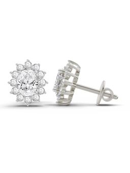 Sparkles - Lab Grown Diamond 14KT 1.24ct Marigold Stud Earring Silver