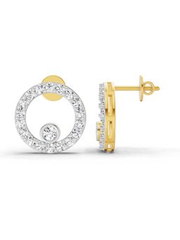 Sparkles - Lab Grown Diamond 14KT 1.23ct Round Stud Earring Yellow Gold