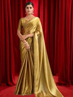 Nyri - Jimmichu Embellished One Minute Ready To Wear Saree with Unstitched Blouse Piece