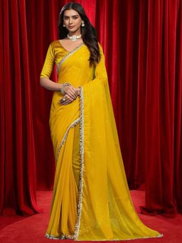Nyri - Embellished Saree with Unstitched Blouse with Unstitched Blouse