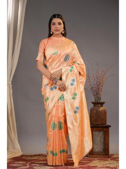 Nyri - Woven Design Zari Banarasi Saree with Unstitched Blouse Piece