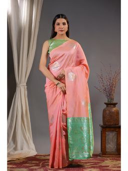 Nyri - Woven Design Zari Banarasi Saree with Unstitched Blouse Piece