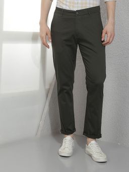 CRIMSOUNE CLUB - Men Grey Checked Trousers