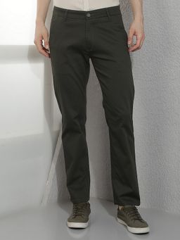 CRIMSOUNE CLUB - Men Grey Straight Trousers