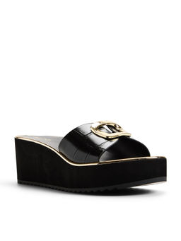 Aldo - Menhaden Women Black Eva Wedges Heels