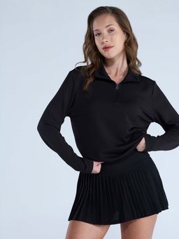 Cava Athleisure - Black Adaptive Half Zip Sweatshirt