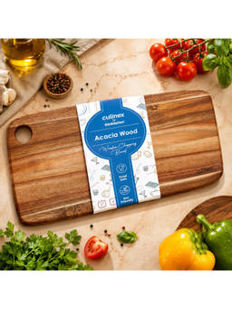 Culinex by thinKitchen - Premium 2-in-1 Acacia Wood Chopping, Cutting & Serving Board