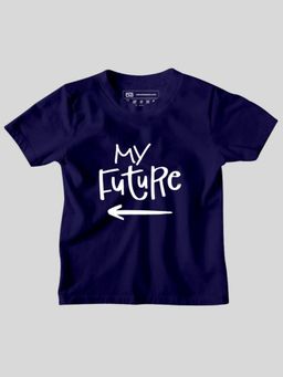 Be Awara - My Future Half Sleeves Kids T-shirt Navy Blue