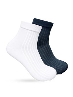 Ben Sherman - Men Ankle Length Socks - Black & White (Pack of 2)