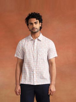 Fabindia - Men Multicolor Printed Spread Collar Shirt