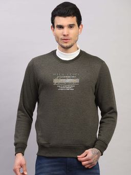 Monte Carlo - Men'S Olive Cotton Blend Sweatshirt