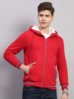 Monte Carlo - Men'S Red Cotton Blend Hoodie