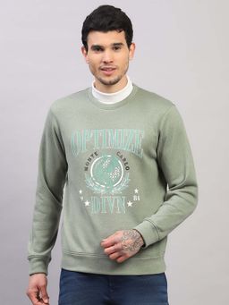Monte Carlo - Men'S Green Printed Sweatshirt