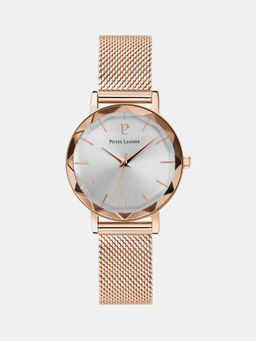 Pierre Lannier - Women Rose Gold Stainless Steel Round Dial Watch (010P928) (M)