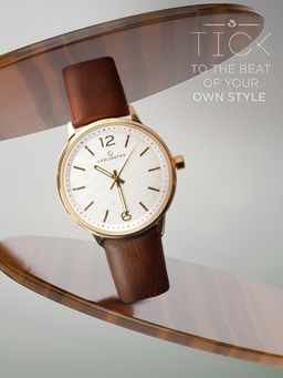 CARLINGTON - Men Brown Resin Round Dial Watch (Aristocrat 107Brown) (M)