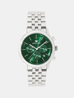 Mont Neo - Men Silver Metal Round Dial Watch (3511M-M1114) (M)