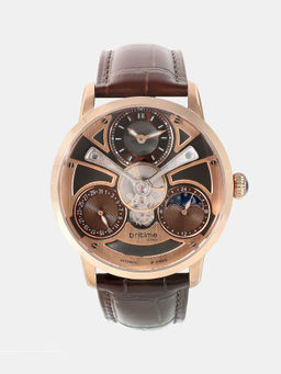 Britime - Men Brown Leather Round Dial Watch (962-L30608) (M)
