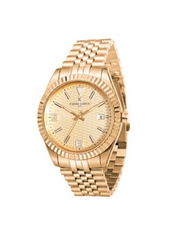 Pierre Cardin - Men Gold Stainless Steel Round Dial Watch (Cf.1007.Mg.3) (M)