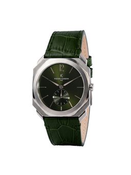 Pierre Cardin - Men Green Leather Square Dial Watch (Cf.1037.Lf) (M)