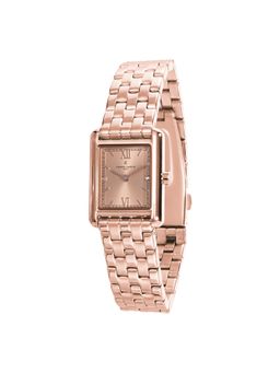 Pierre Cardin - Women Rose Gold Stainless Steel Rectangular Dial Watch (Cf.1040.Mr) (M)