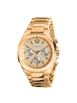 Pierre Cardin - Men Gold Stainless Steel Round Dial Watch (Cf.1043.Mg.1) (M)