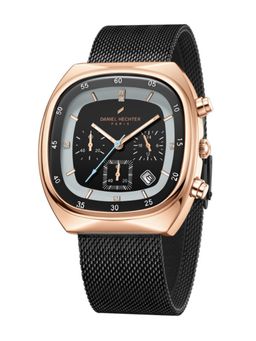Daniel Hechter - Men Black Metal Square Dial Watch (Dhm1001-55Mm) (M)