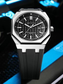 Daniel Hechter - Men Black Silicon Round Dial Watch (Dhm1008-02X) (M)