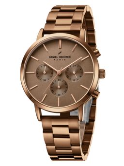 Daniel Hechter - Men Brown Stainless Steel Round Dial Watch (Dhm1051-22) (M)