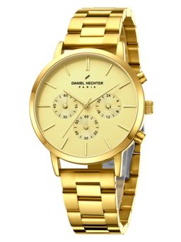 Daniel Hechter - Men Gold Stainless Steel Round Dial Watch (Dhm1051-33) (M)