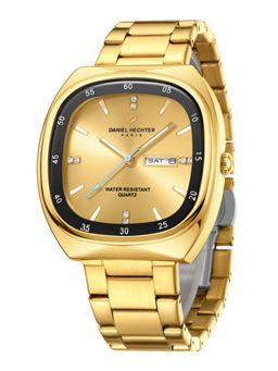 Daniel Hechter - Men Gold Metal Square Dial Watch (Dhm1053-55M) (M)