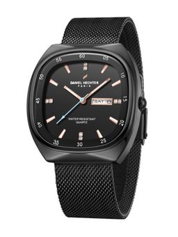 Daniel Hechter - Men Black Metal Square Dial Watch (Dhm1053-11Mm) (M)