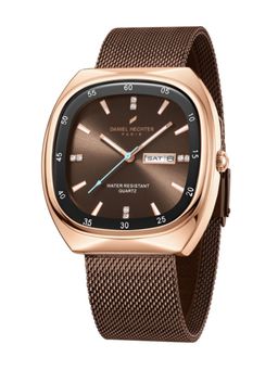 Daniel Hechter - Men Brown Metal Square Dial Watch (Dhm1053-55Mm) (M)
