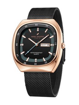 Daniel Hechter - Men Black Metal Square Dial Watch (Dhm1053-33Mm) (M)