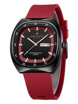 Daniel Hechter - Men Red Silicon Square Dial Watch (Dhm1053-04S) (M)