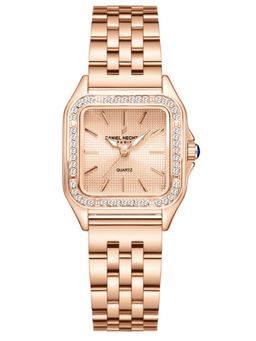 Daniel Hechter - Women Rose Gold Stainless Steel Square Dial Watch (Dhw2024-22) (M)