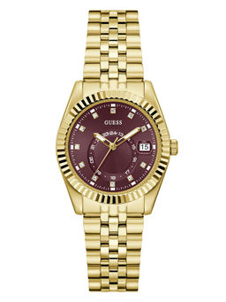 Guess - Women Gold Stainless Steel Round Dial Watch (Gw0936L2) (M)