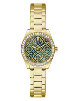 Guess - Women Gold Stainless Steel Round Dial Watch (Gw1100L2) (M)