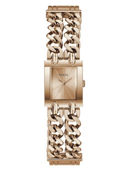 Guess - Women Rose Gold Stainless Steel Rectangular Dial Watch (Gw1112L4) (M)
