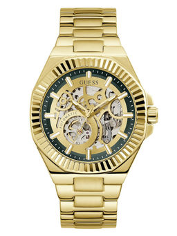 Guess - Men Gold Stainless Steel Round Dial Watch (Gw1123G2) (M)