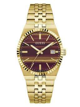 Guess - Men Gold Stainless Steel Round Dial Watch (Gw1129G2) (M)